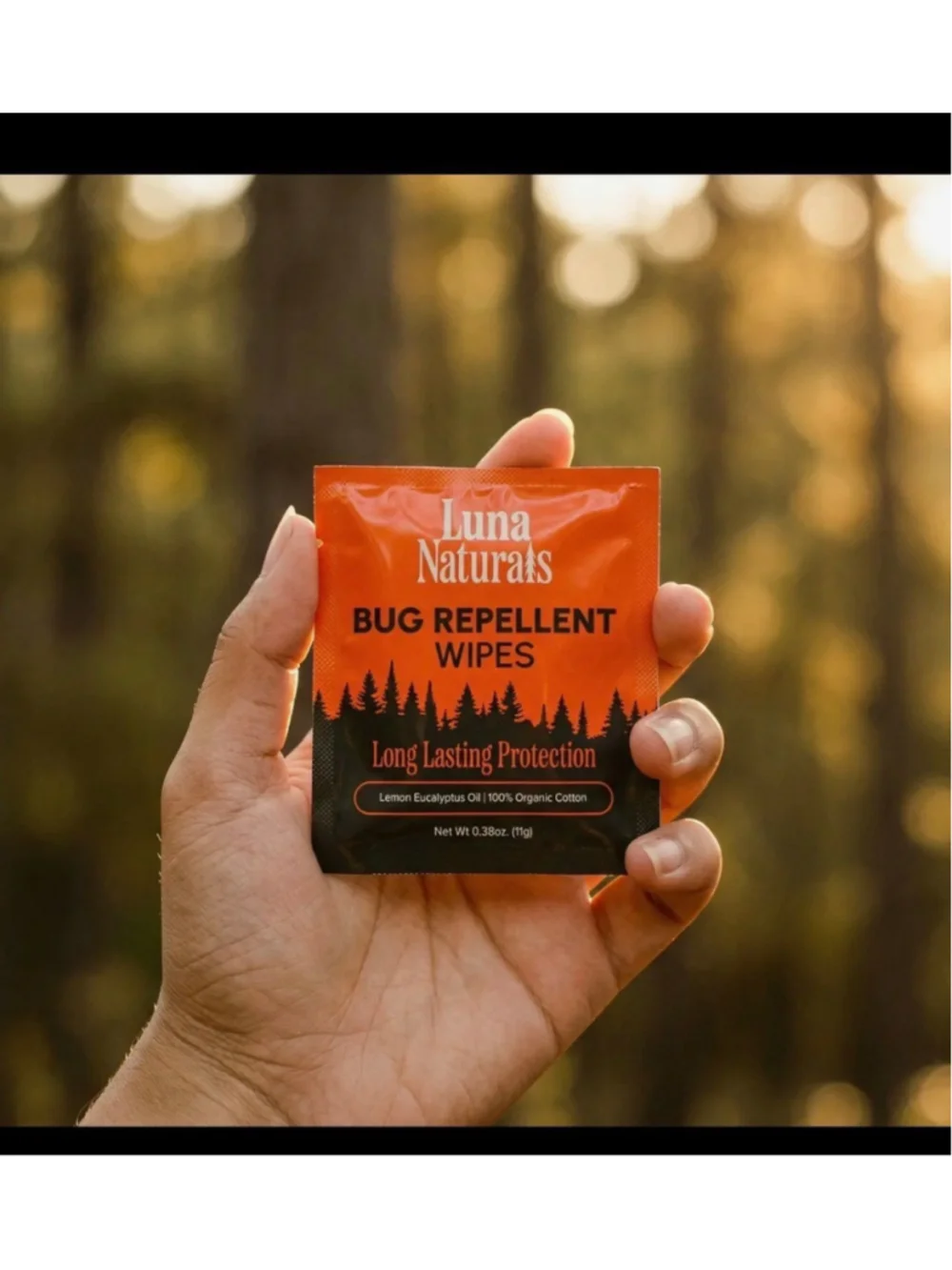 0.) Luna Naturals | Bug Repellent Wipes| 15 count|